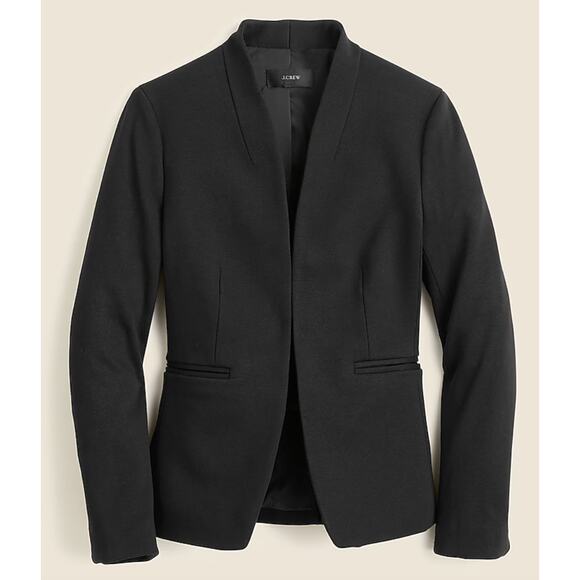 J.Crew 365 Going Out Open Blazer Women's 12 Black Office Work Simple Capsule - Picture 1 of 14